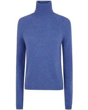 Base London Roll-Neck Jumper - Blue