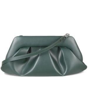 THEMOIRÈ Bios Pleated Clutch Bag - Green