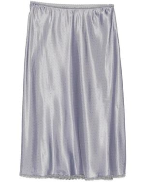 JNBY Lace-Trimed Midi Skirt - Gray