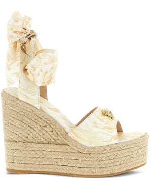 Versace La Medusa Barocco Wedges - Natural