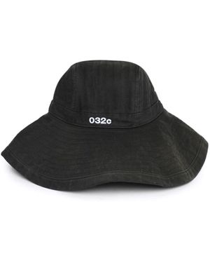 032c Euro Denim Sun Hat - Black