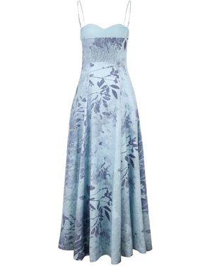 simkhai valletta strapless floral lace maxi dress Simkhai Valletta Bustier Midi Dress - White Multi