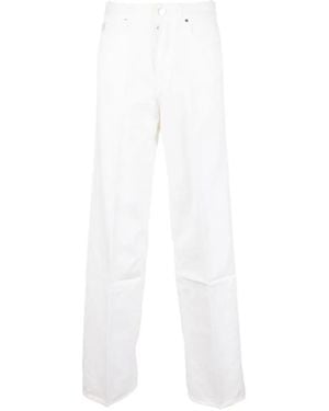 Jacob Cohen Pressed-Crease Straight-Leg Jeans - White
