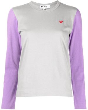 COMME DES GARÇONS PLAY バイカラーセーター - パープル