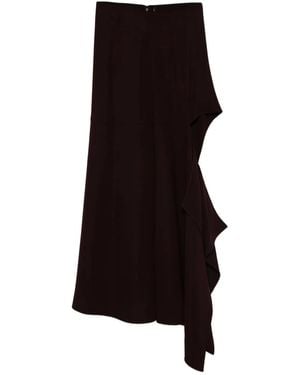 Mugler Ruffled Asymmetric Skirt - Black