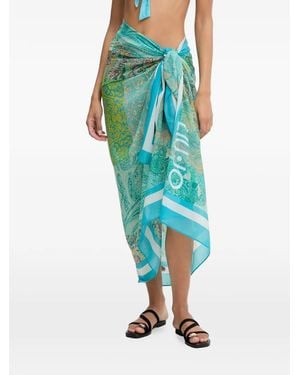 Liu Jo Paisley-Print Sarong - Green