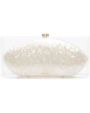 Cult Gaia Transparente Baoba Clutch - Weiß