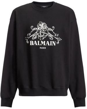 Balmain Printed Vine Sweatshirt - Black