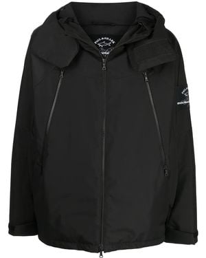 White Mountaineering Logo-Patch Hooded Jacket - Black