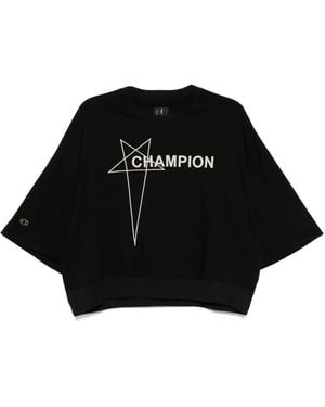 Rick Owens X Champion Tommy Tシャツ - ブラック