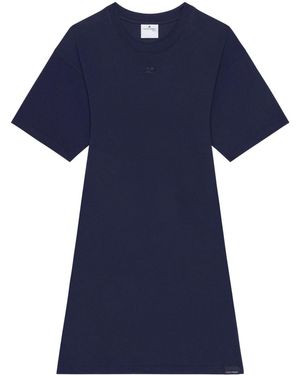 Courreges T-Shirt Mini Dres - Blue