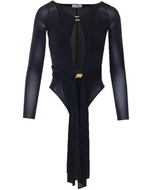 Elisabetta Franchi Body À Manches Longues - Blue