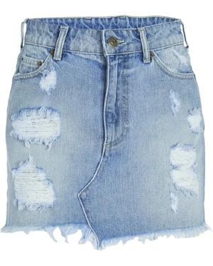 SER.O.YA Distressed Frayed Mini Skirt - Blue