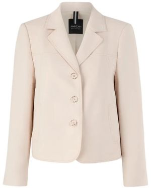 Marc Cain Blazer À Simple Boutonnage Style Spotif - Natural