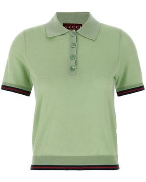 Gucci Gebreid Poloshirt - Groen