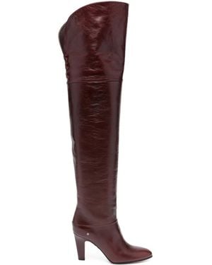Chloé Bottines En Cuir Eve 90 Mm - Marron
