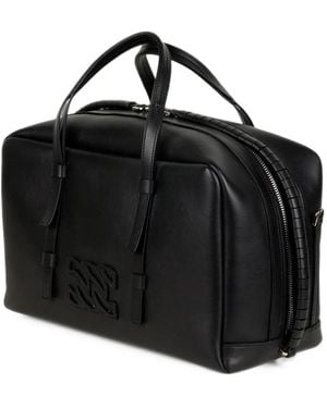 Casadei C-Chain Logo-Patch Tote Bag - Black