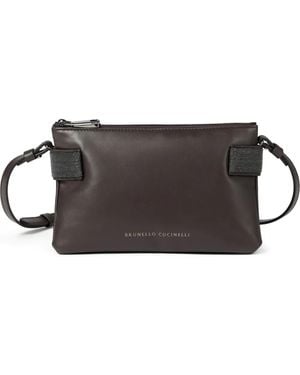 Brunello Cucinelli Essence ショルダーバッグ ミニ - グレー