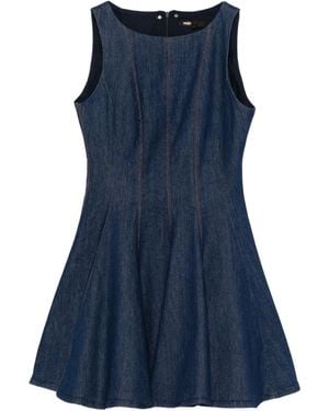 Maje Abito Corto Denim Smanicato - Blu