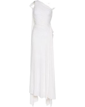 Hervé L. Leroux Asymmetrisches Abendkleid Mit Schärpe - Weiß