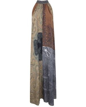 Pierre Louis Mascia Brule Midi Dress - Brown