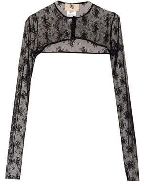 Aniye By Cover Zip Oberteil - Schwarz