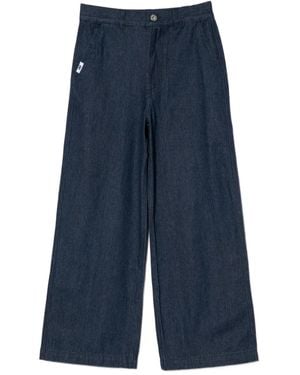 Chocoolate Weite Jeans Mit Logo-Patch - Blau