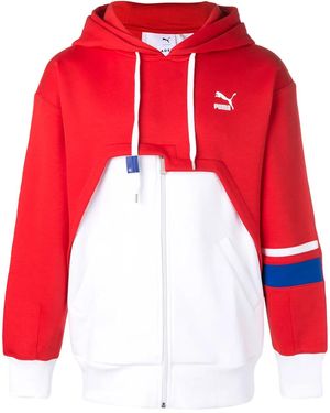 PUMA バイカラー パーカー - レッド