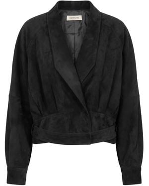 Nineminutes Boxy-Fit Belted Jacket - Black