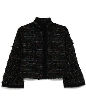 Shiatzy Chen Sense Of Ink Collection ツイードジャケット - ブラック