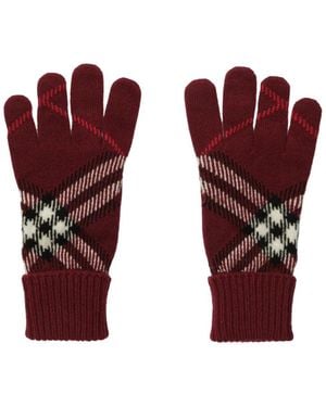 Burberry Guanti - Rosso