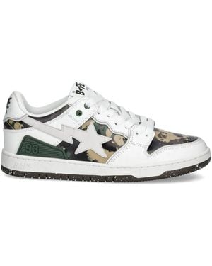 A Bathing Ape Sk8 Sta Trainers - White
