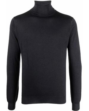 Dell'Oglio Roll Neck Merino Wool Jumper - Blue