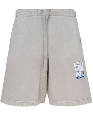 Maison Mihara Yasuhiro Logo-Patch Shorts - Grey