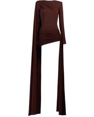 The New Arrivals Ilkyaz Ozel Venus Asymmetrische Jurk - Paars
