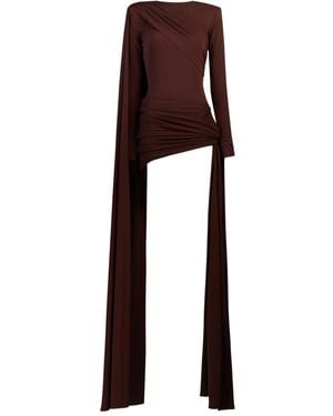 The New Arrivals Ilkyaz Ozel Venus Asymmetric Dress - Brown