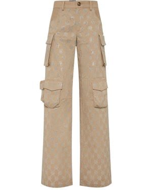 Philipp Plein モノグラム カーゴパンツ - ナチュラル