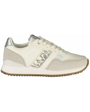 Napapijri Astra Logo-Print Paneled Sneakers - White