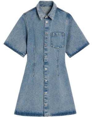 Ami Paris Denim Shirt Dress - Blue