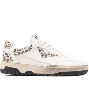 4b12 Olimpia Leopard-Print Trainers - White