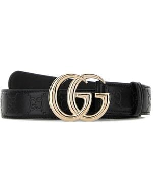 Gucci Gürtel Mit Gg-Prägung - Weiß