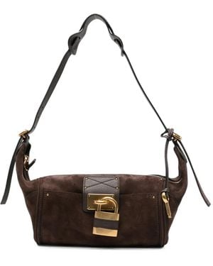 Chloé Hobo Paddington Suede Crossbody Bag - Metallic