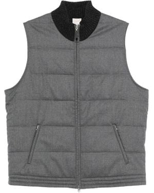 Gran Sasso Quilted Wool Gilet - Grey