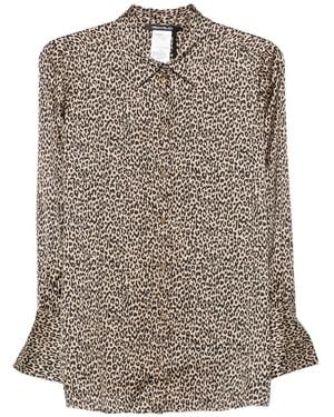 Pennyblack Leopard-Print Button-Up Shirt - Brown