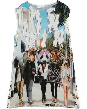 The Artistylist Graphic-Print Sleeveless Blouse - Blue