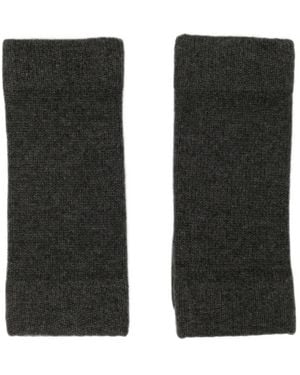 N.Peal Cashmere Fingerless Gloves - Black