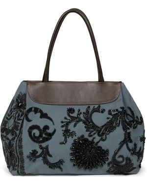 Dries Van Noten Embroidered Shoulder Bag - Black