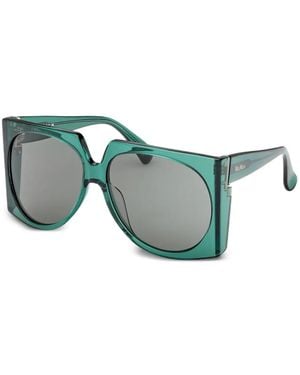 Max Mara Eyewear Lunettes De Soleil À Monture Oversize - Vert