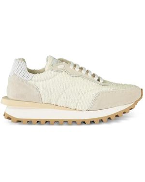 Eleventy Baskets En Daim À Lacets - White