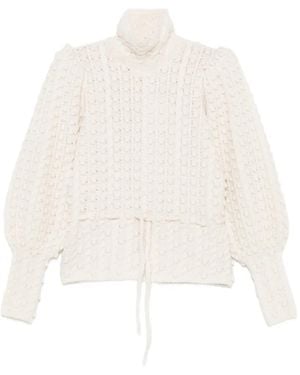 Zimmermann Valiant Wool Bauble Sweater - White